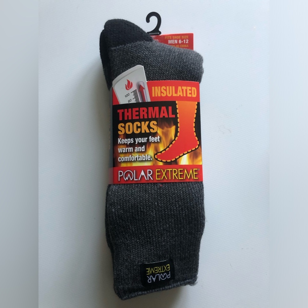 Polar Extreme Gray Thermal Socks for Men